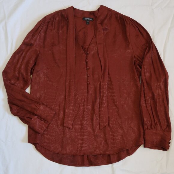 Express Sienna Snake-Skin Pattern Blouse Size L - Picture 1 of 3